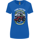 Farm Tractor Farming Farmer Womens Wider Cut T-Shirt Royal Blue