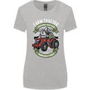 Farm Tractor Farming Farmer Womens Wider Cut T-Shirt Sports Grey