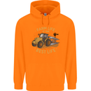 Farming Farm Life is the Best Life Farmer Childrens Kids Hoodie Orange