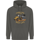Farming Farm Life is the Best Life Farmer Childrens Kids Hoodie Storm Grey