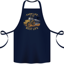 Farming Farm Life is the Best Life Farmer Cotton Apron 100% Organic Navy Blue