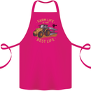 Farming Farm Life is the Best Life Farmer Cotton Apron 100% Organic Pink