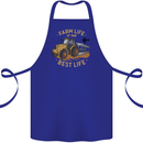 Farming Farm Life is the Best Life Farmer Cotton Apron 100% Organic Royal Blue