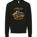 Farming Farm Life is the Best Life Farmer Kids Sweatshirt Jumper Black