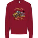 Farming Farm Life is the Best Life Farmer Kids Sweatshirt Jumper Red