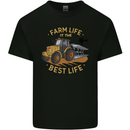 Farming Farm Life is the Best Life Farmer Kids T-Shirt Childrens Black