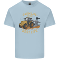 Farming Farm Life is the Best Life Farmer Kids T-Shirt Childrens Light Blue