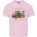 Farming Farm Life is the Best Life Farmer Kids T-Shirt Childrens Light Pink