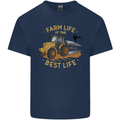 Farming Farm Life is the Best Life Farmer Kids T-Shirt Childrens Navy Blue
