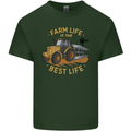 Farming Farm Life is the Best Life Farmer Mens Cotton T-Shirt Tee Top Forest Green