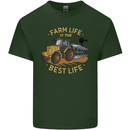 Farming Farm Life is the Best Life Farmer Mens Cotton T-Shirt Tee Top Forest Green