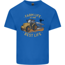 Farming Farm Life is the Best Life Farmer Mens Cotton T-Shirt Tee Top Royal Blue