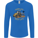 Farming Farm Life is the Best Life Farmer Mens Long Sleeve T-Shirt Royal Blue