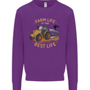 Farming Farm Life is the Best Life Farmer Mens Sweatshirt Jumper Purple