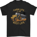 Farming Farm Life is the Best Life Farmer Mens T-Shirt 100% Cotton Black