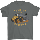 Farming Farm Life is the Best Life Farmer Mens T-Shirt 100% Cotton Charcoal
