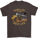 Farming Farm Life is the Best Life Farmer Mens T-Shirt 100% Cotton Dark Chocolate