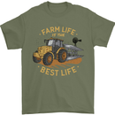 Farming Farm Life is the Best Life Farmer Mens T-Shirt 100% Cotton Military Green