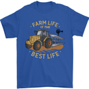 Farming Farm Life is the Best Life Farmer Mens T-Shirt 100% Cotton Royal Blue