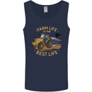Farming Farm Life is the Best Life Farmer Mens Vest Tank Top Navy Blue