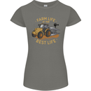 Farming Farm Life is the Best Life Farmer Womens Petite Cut T-Shirt Charcoal