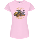 Farming Farm Life is the Best Life Farmer Womens Petite Cut T-Shirt Light Pink