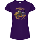 Farming Farm Life is the Best Life Farmer Womens Petite Cut T-Shirt Purple