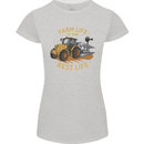 Farming Farm Life is the Best Life Farmer Womens Petite Cut T-Shirt Sports Grey