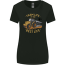 Farming Farm Life is the Best Life Farmer Womens Wider Cut T-Shirt Black