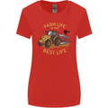 Farming Farm Life is the Best Life Farmer Womens Wider Cut T-Shirt Red