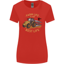 Farming Farm Life is the Best Life Farmer Womens Wider Cut T-Shirt Red