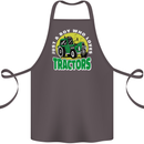 Farming Just a Boy Who Loves Tractors Cotton Apron 100% Organic Dark Grey