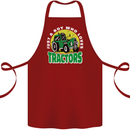Farming Just a Boy Who Loves Tractors Cotton Apron 100% Organic Maroon