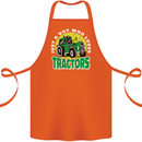 Farming Just a Boy Who Loves Tractors Cotton Apron 100% Organic Orange
