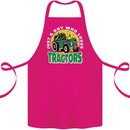 Farming Just a Boy Who Loves Tractors Cotton Apron 100% Organic Pink