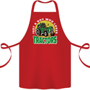 Farming Just a Boy Who Loves Tractors Cotton Apron 100% Organic Red