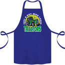 Farming Just a Boy Who Loves Tractors Cotton Apron 100% Organic Royal Blue