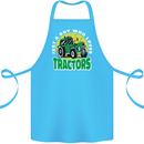 Farming Just a Boy Who Loves Tractors Cotton Apron 100% Organic Turquoise