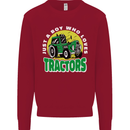 Farming Just a Boy Who Loves Tractors Kids Sweatshirt Jumper Red