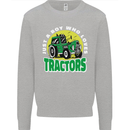 Farming Just a Boy Who Loves Tractors Kids Sweatshirt Jumper Sports Grey
