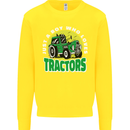 Farming Just a Boy Who Loves Tractors Kids Sweatshirt Jumper Yellow