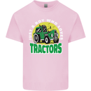 Farming Just a Boy Who Loves Tractors Kids T-Shirt Childrens Light Pink