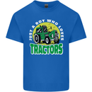 Farming Just a Boy Who Loves Tractors Kids T-Shirt Childrens Royal Blue