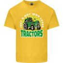 Farming Just a Boy Who Loves Tractors Kids T-Shirt Childrens Yellow