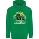Farming Just a Boy Who Loves Tractors Mens 80% Cotton Hoodie Irish Green