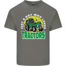 Farming Just a Boy Who Loves Tractors Mens Cotton T-Shirt Tee Top Charcoal