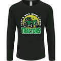 Farming Just a Boy Who Loves Tractors Mens Long Sleeve T-Shirt Black
