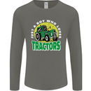Farming Just a Boy Who Loves Tractors Mens Long Sleeve T-Shirt Charcoal