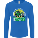 Farming Just a Boy Who Loves Tractors Mens Long Sleeve T-Shirt Royal Blue