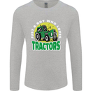 Farming Just a Boy Who Loves Tractors Mens Long Sleeve T-Shirt Sports Grey